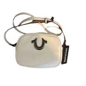 True Religion White Crossbody Bag with Minimalist Design New with tags